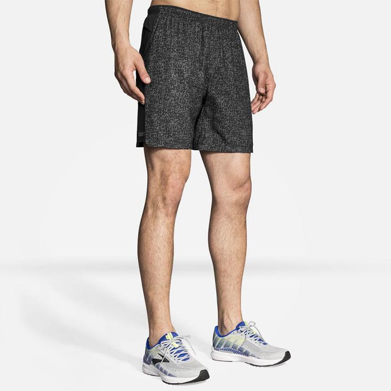 Brooks Men's Sherpa 7 2-in-1 Running Shorts - Grey (AQJP80326)